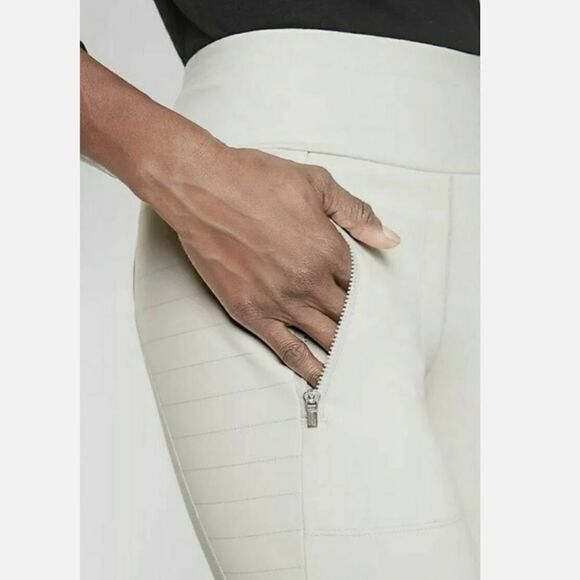 NEW WITH TAGS WOMEN’S ATHLETA BIRCH GRAY PEAK HYBRID FLEECE TIGHT SIZE MEDIUM - Picture 3 of 11